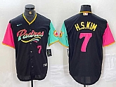 Men's San Diego Padres #7 Ha Seong Kim Number Black NEW 2023 City Connect Cool Base Stitched Jersey,baseball caps,new era cap wholesale,wholesale hats